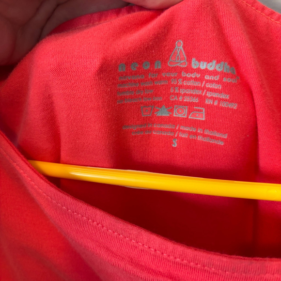 Neon Buddha Women's Layered Coral Cotton Jersey Midi Dress, SZ SM - Picture 10 of 10